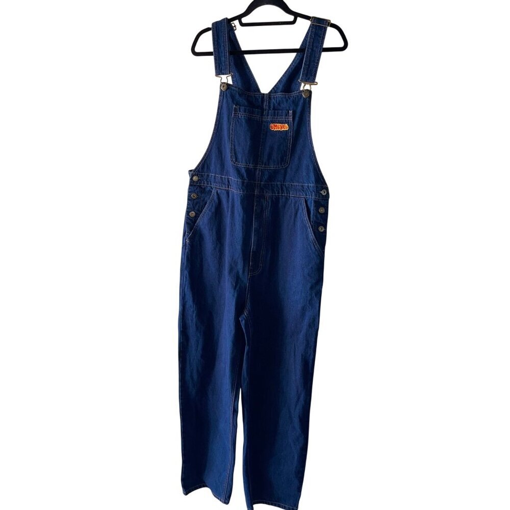 Empyre Mens Overalls Size Medium Blue Loose Fit Evening Skate Denim Pure Cotton